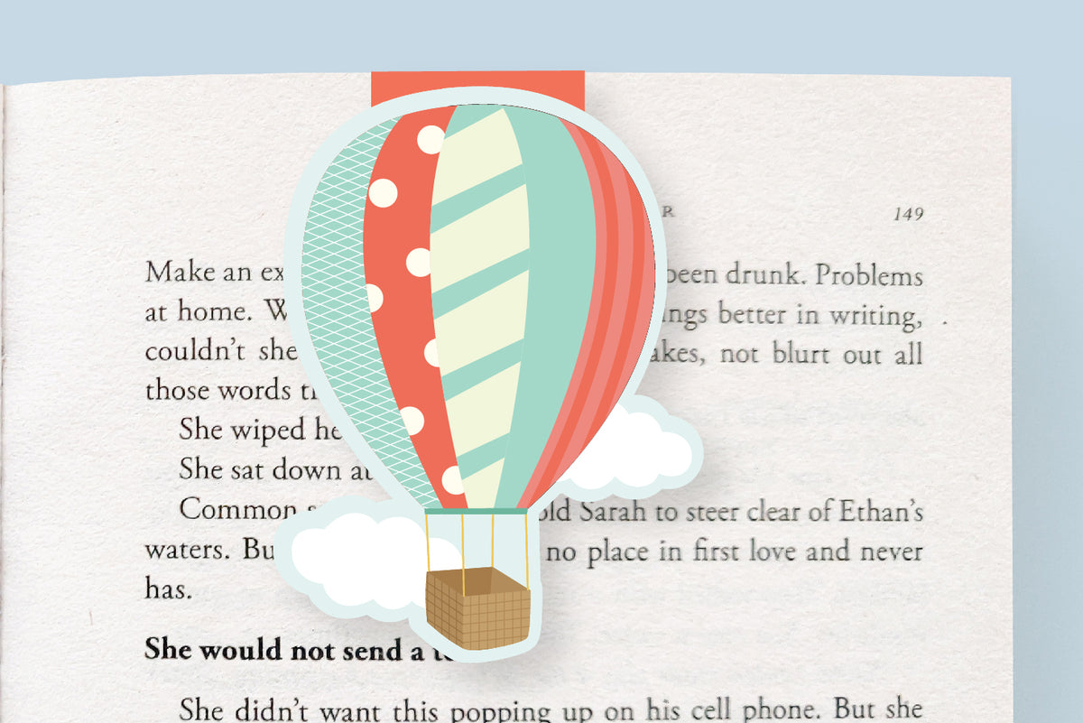 Hot Air Balloon Jumbo Magnetic Bookmark - CVJ1376HOTA