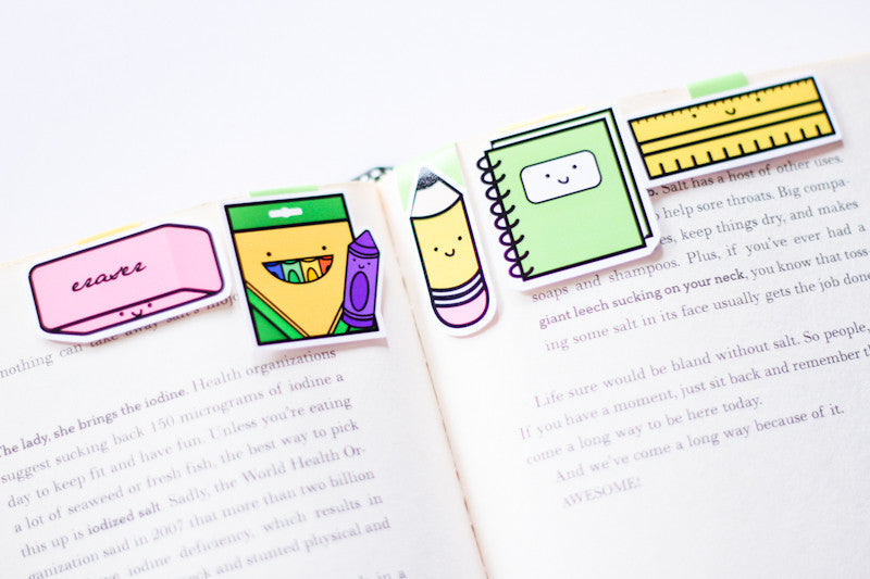 School Day Mini Magnetic Bookmarks 5-pack - CVM1328SCHO