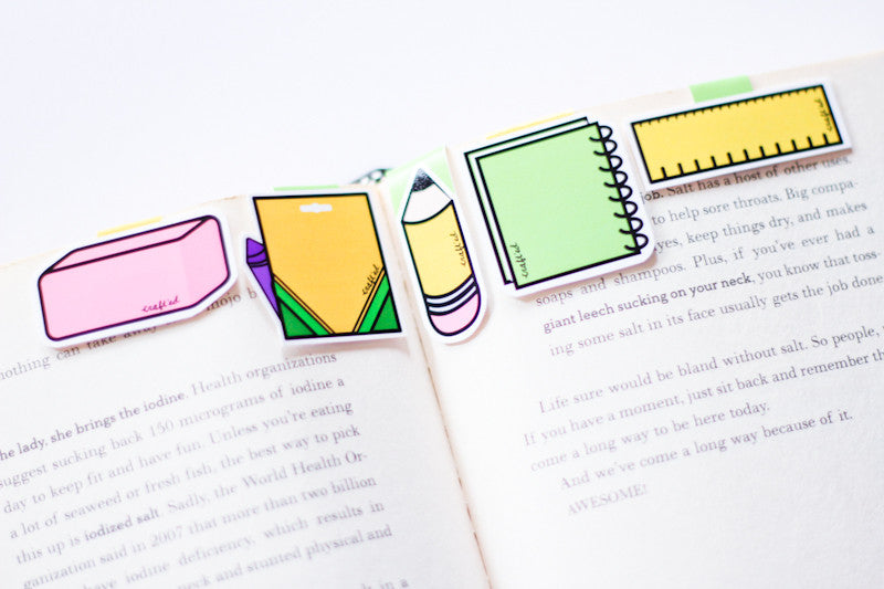 School Day Mini Magnetic Bookmarks 5-pack - CVM1328SCHO