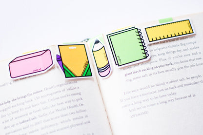 School Day Mini Magnetic Bookmarks 5-pack - CVM1328SCHO