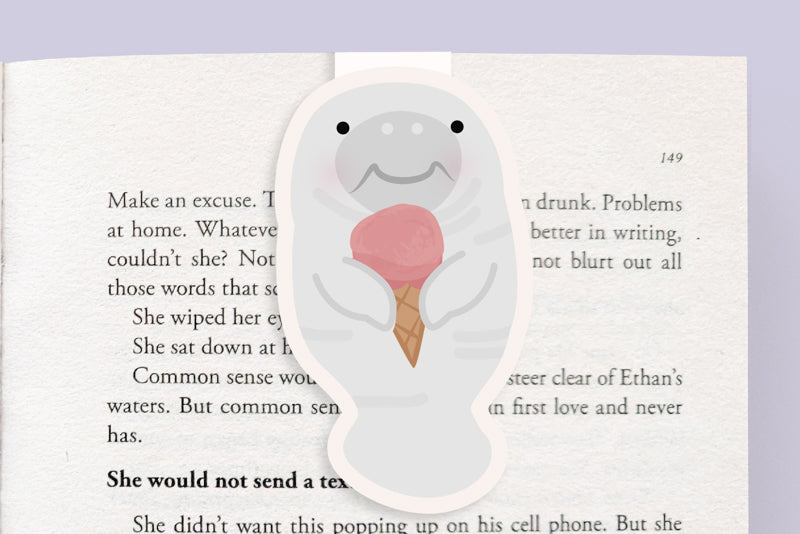 Manatee Ice Cream Jumbo Magnetic Bookmark - CVJ1137ICMA