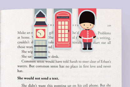 London Mini Magnetic Bookmarks 3-pack