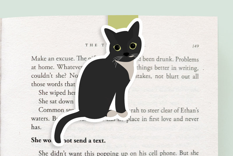 Black Cat Jumbo Magnetic Bookmark - CVJ1012BCAT