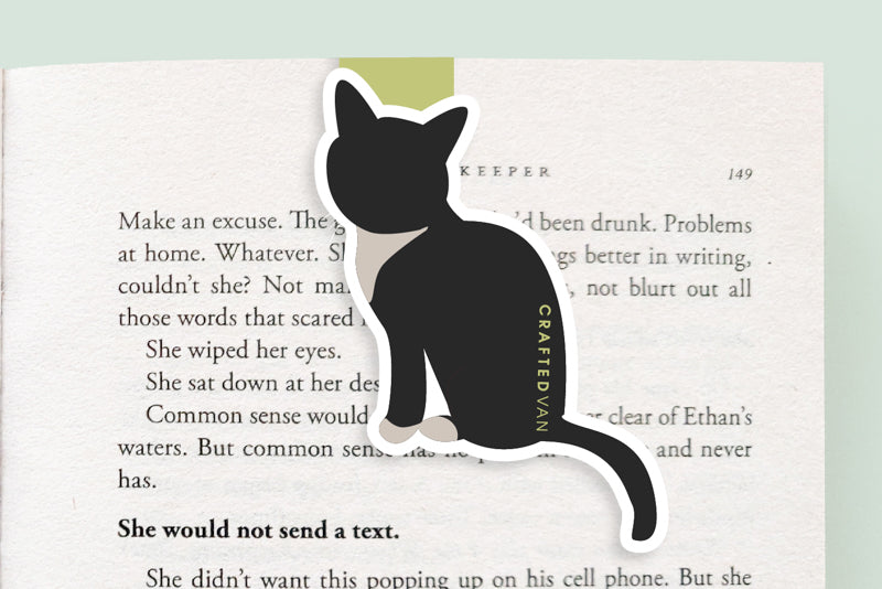 Black Cat Jumbo Magnetic Bookmark - CVJ1012BCAT