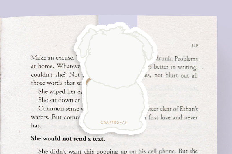 Maltese Dog Jumbo Magnetic Bookmark -