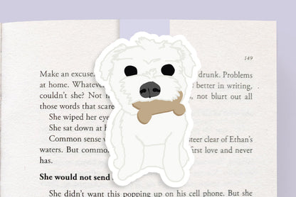 Maltese Dog Jumbo Magnetic Bookmark -
