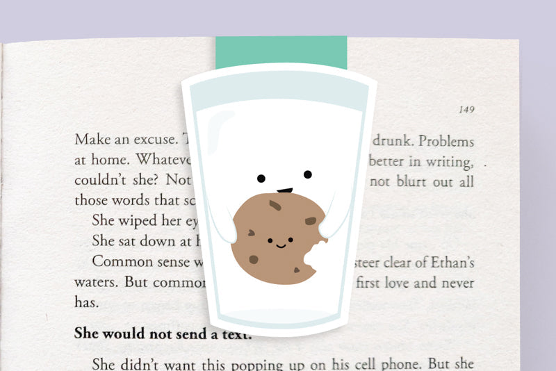 Milk Holding Cookie Jumbo Magnetic Bookmark - CVJ1259MILK