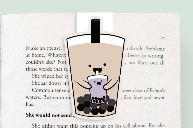 Milk Tea Bubble Tea Jumbo Magnetic Bookmark - CVJ1241MILK