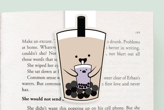 Milk Tea Bubble Tea Jumbo Magnetic Bookmark - CVJ1241MILK