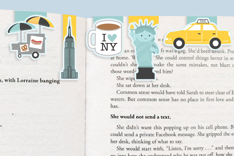 New York Mini Magnetic Bookmarks 5-pack - CVM1324NEWY