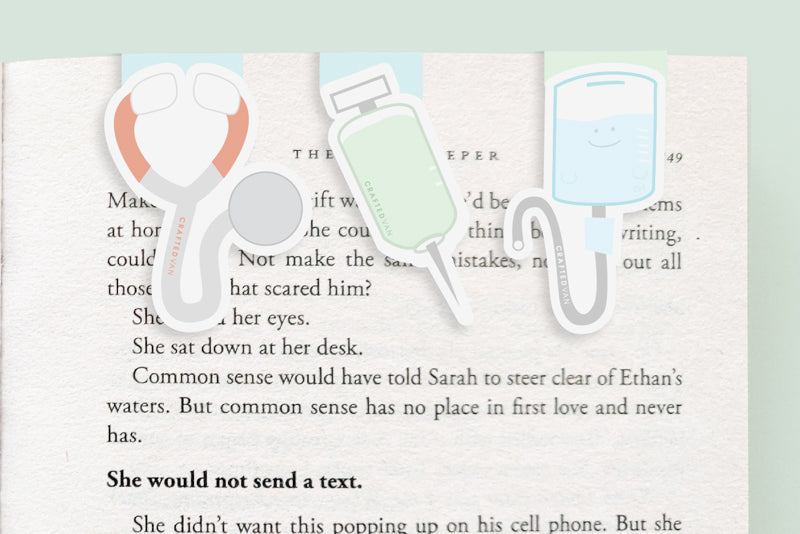 Nurse Mini Magnetic Bookmarks 3-pack