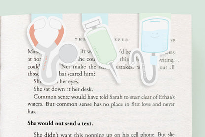 Nurse Mini Magnetic Bookmarks 3-pack
