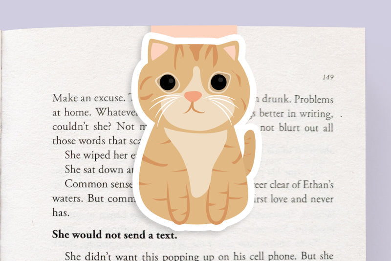 Tabby Cat Jumbo Magnetic Bookmark - CVJ1011OTAB