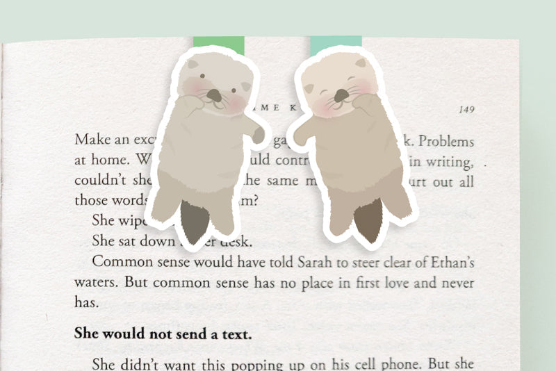 Otters Mini Magnetic Bookmarks 2-Pack - CVM1029OTTE