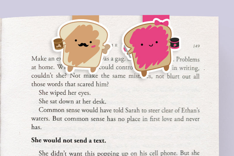 Peanut Butter and Jelly Mini Magnetic Bookmarks 2-pack - CVM1304PBJ