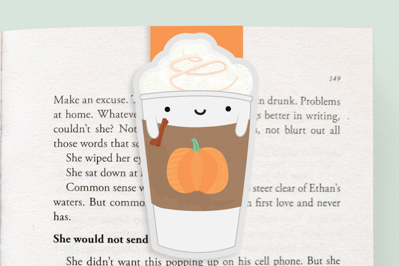 Pumpkin Spice Latte Jumbo Magnetic Bookmark - CVJ1244PUMP