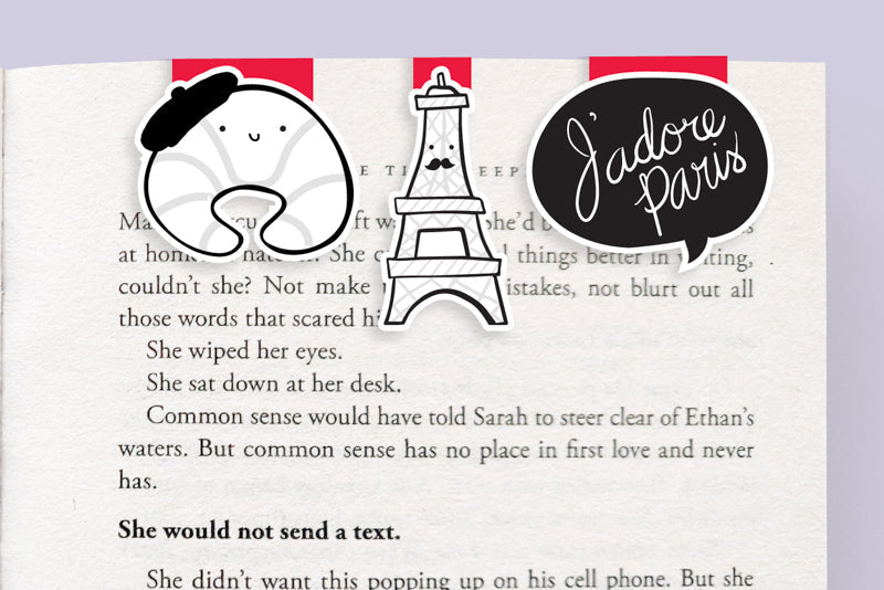 Paris Mini Magnetic Bookmarks 3-pack
