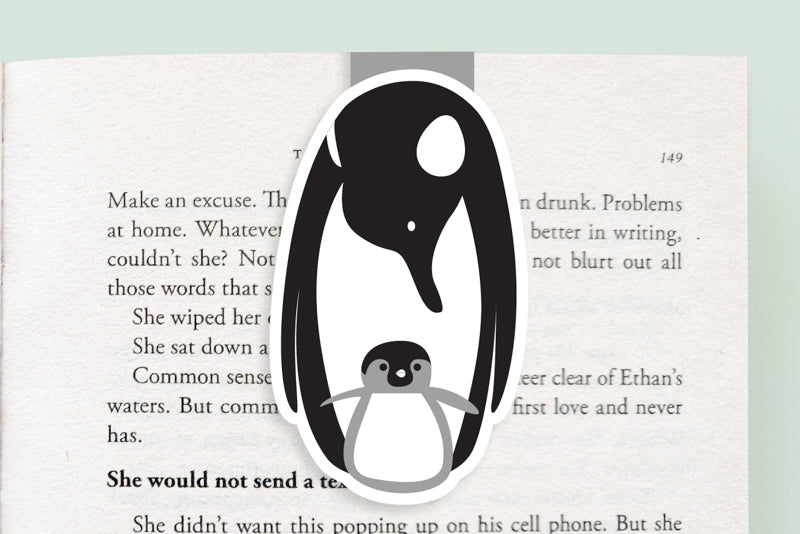 Penguin with Baby Jumbo Magnetic Bookmark - CVJ1146MPEN