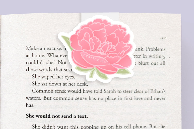 Peony Jumbo Magnetic Bookmark - CVJ1154PEON