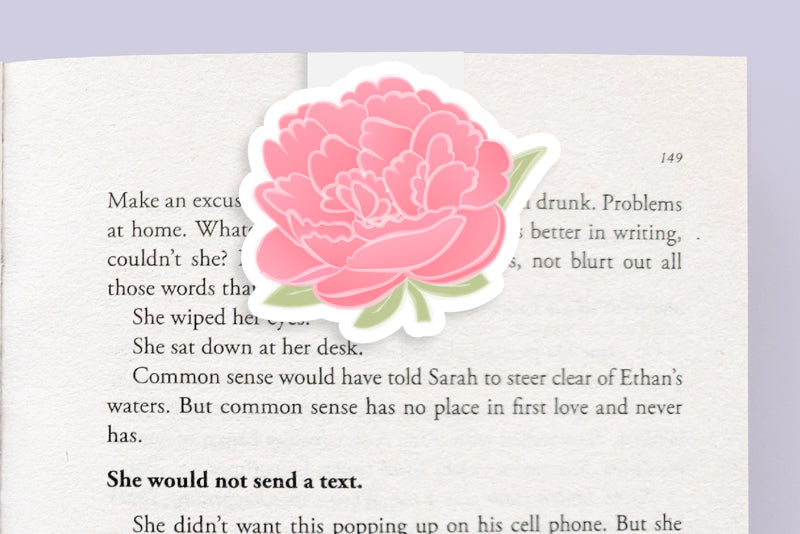 Peony Jumbo Magnetic Bookmark - CVJ1154PEON