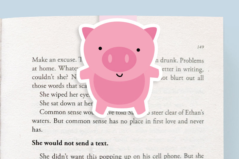 Pig Jumbo Magnetic Bookmark - CVJ1217PIGG