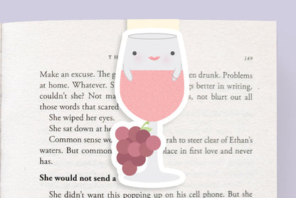 Pink Wine Jumbo Magnetic Bookmark - CVJ1249PINK