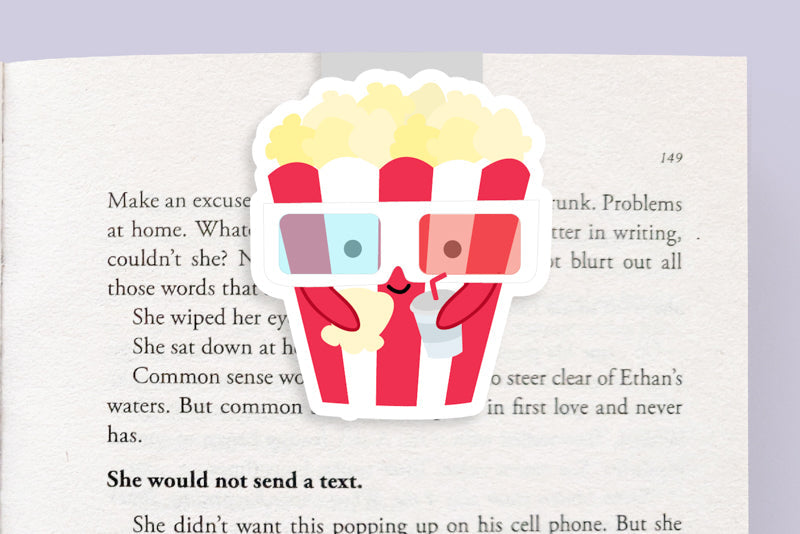 Popcorn Jumbo Magnetic Bookmark - CVJ1420POPC