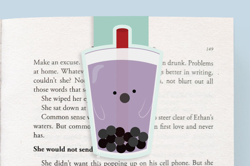 Taro Bubble Tea Jumbo Magnetic Bookmark - CVJ1242TARO