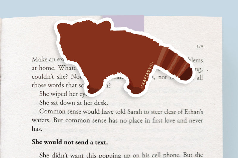 Red Panda Jumbo Magnetic Bookmark - CVJ1210REDP
