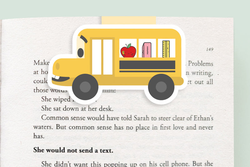 School Bus Jumbo Magnetic Bookmark - CVJ1281SCHO