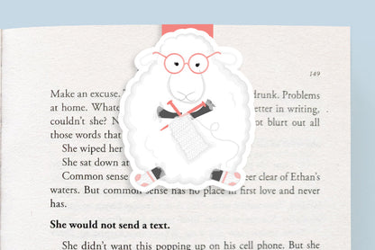 Sheep Knitting Jumbo Magnetic Bookmark - CVJ1130SHEE
