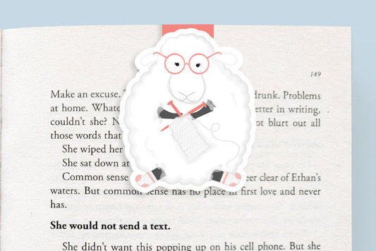 Sheep Knitting Jumbo Magnetic Bookmark - CVJ1130SHEE