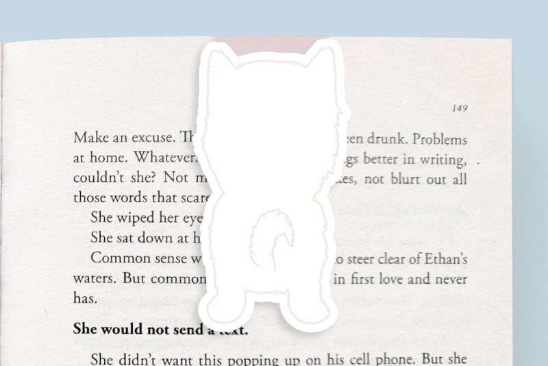 White Shiba Inu Dog Jumbo Magnetic Bookmark - CVJ1027MOUN