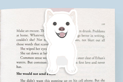White Shiba Inu Dog Jumbo Magnetic Bookmark - CVJ1027MOUN