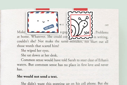 Snail Mail Mini Magnetic Bookmarks 2-pack - CVM1303SNAI
