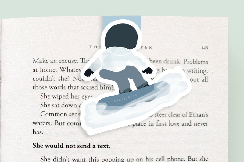 Snowboarder Jumbo Magnetic Bookmark - CVJ1236SNOW