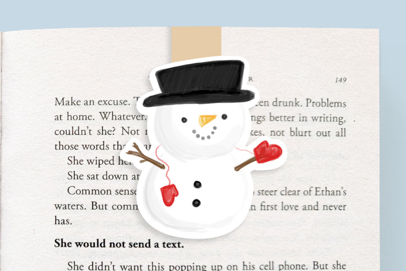 Snowman Jumbo Magnetic Bookmark - CVJ1236SNOW