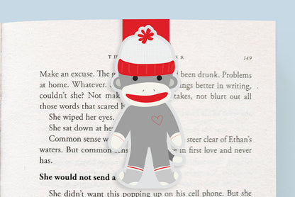 Sock Monkey Jumbo Magnetic Bookmark - CVJ1129SOCK