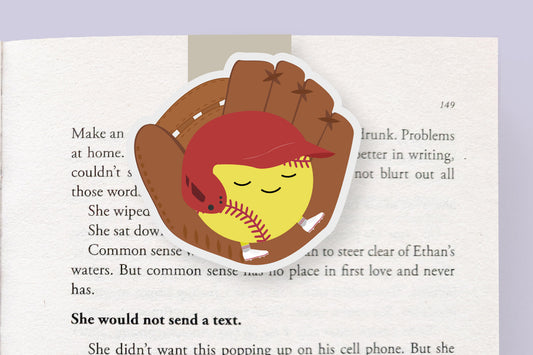 Softball Jumbo Magnetic Bookmark - CVJ1414SOFT