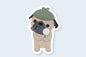 Detective Pug Sticker - CVS1388DPUG