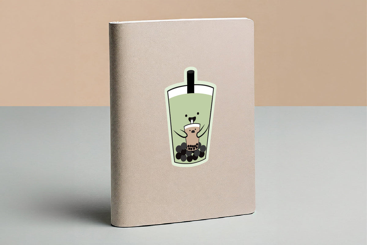 Green Tea Bubble Tea Sticker - CVS1392GBBT