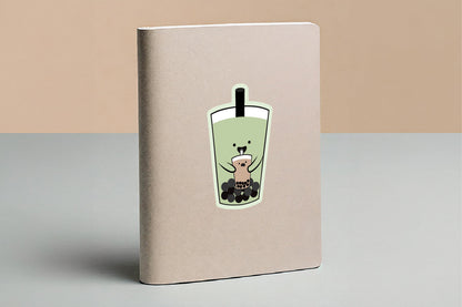 Green Tea Bubble Tea Sticker - CVS1392GBBT