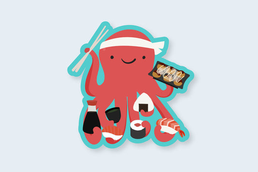 Sushi Octopus Sticker - CVS1407SOCT