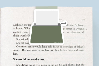 Green Typewriter Jumbo Magnetic Bookmark - CVJ1416TYPE