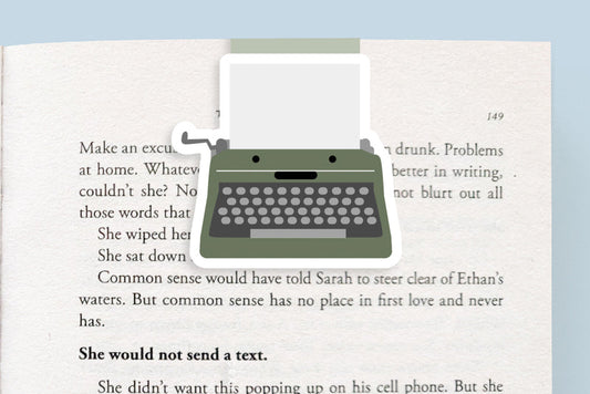 Green Typewriter Jumbo Magnetic Bookmark - CVJ1416TYPE