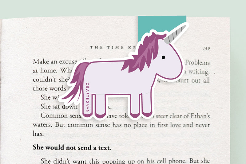 Purple Unicorn Jumbo Magnetic Bookmark - CVJ1216PURP