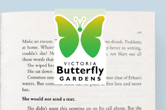 CUSTOM: Victoria Butterfly Garden Logo Jumbo Magnetic Bookmark