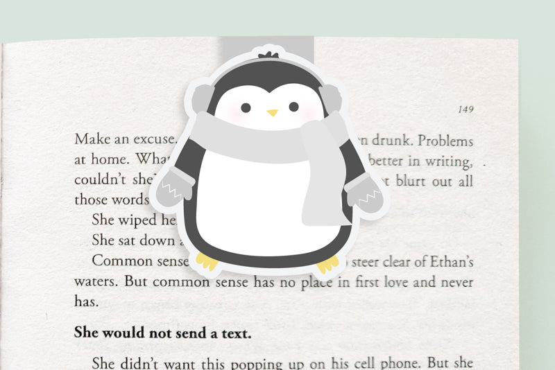 Warm Penguin Jumbo Magnetic Bookmark - CVJ1145WPEN