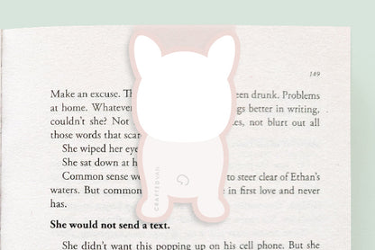 White Frenchie Dog Jumbo Magnetic Bookmark - CVJ1163WFRE