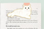 White Cat Lying Down Jumbo Magnetic Bookmark - CVJ1189WHLY